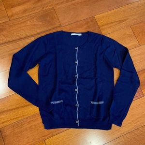 Monoprix navy cardigan size14 excellent condition